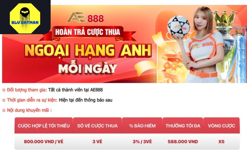 Vì Sao Cá Cược Thể Thao Tại AE888 Được Nhiều Bet Thủ Lựa Chọn? 3 Khuyến mãi hoàn trả thể thao tại AE888 cực hấp dẫn